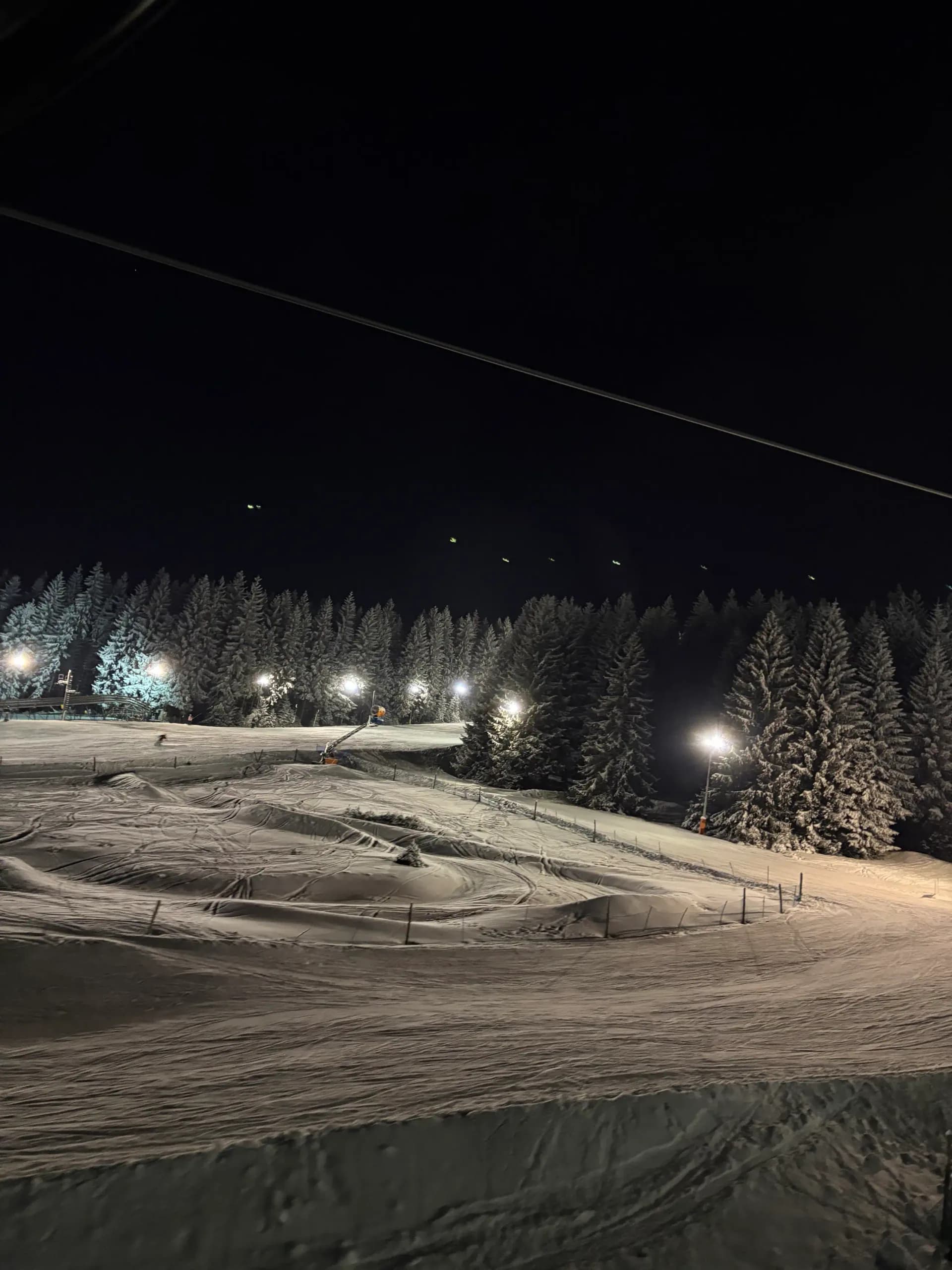 Night skiing